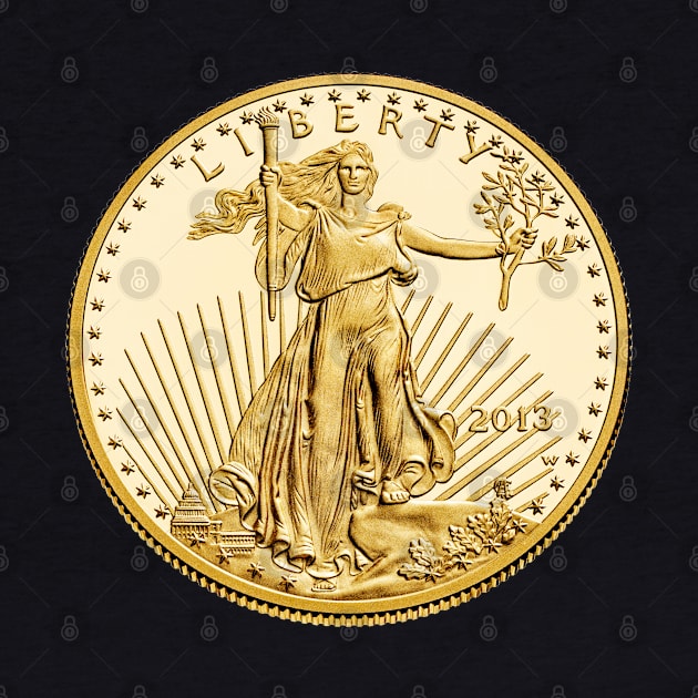 American Eagle Gold Bullion Obverse Lady Liberty by zap